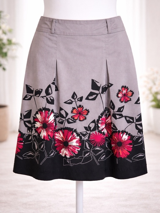 Apt. 9 Dresses & Skirts - Apt. 9 Size 8 Cotton-Spandex Blend Lined Floral Skirt